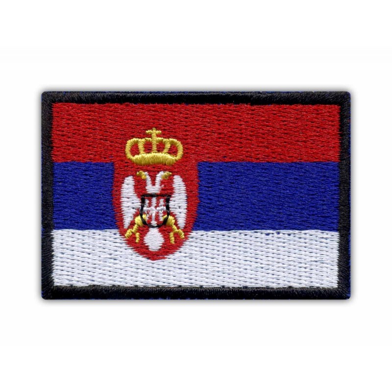 2 SERBIA Flag Military Patch W/ VELCRO® Brand Fastener Shoulder Tactical Emblem 