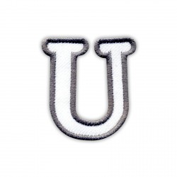 Letter U - white