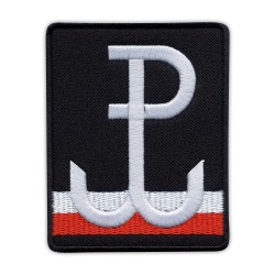 Fighting Poland Anchor with Polish flag - black