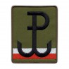Fighting Poland Anchor with polish flag - olive