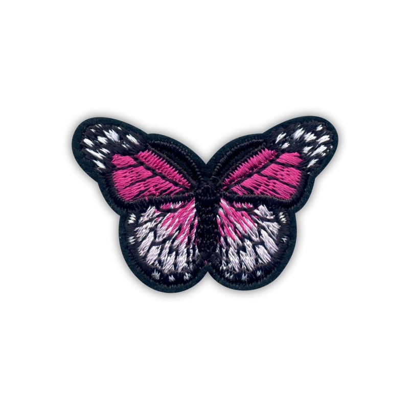 Little dark pink and white butterfly