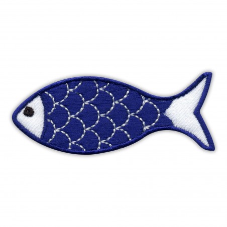 FISH with SCALES white - in marine style