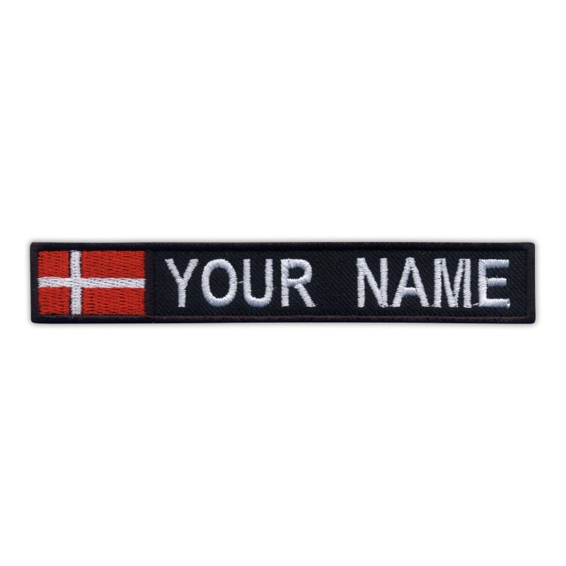 Name Patch with flag of Denmark