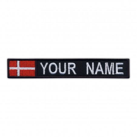 Name Patch with flag of Denmark