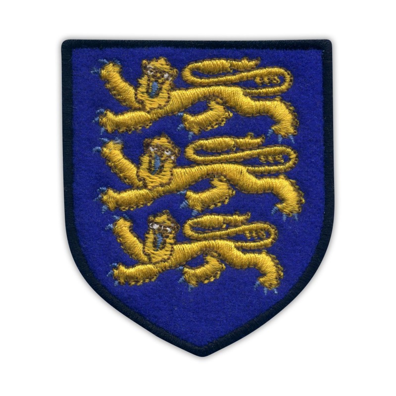 blue cloth and cotton threads Embroidered PATCH/BADGE CINTRA Coat of Arms 