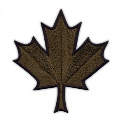 LMH PATCH Woven Badge  CANADA GREEN MAPLE LEAF Logo Canadian Crest Insignia 3.5" 
