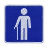 ELDERLY PERSON with a cane - sign, symbol for old aged person