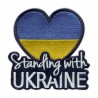 Standing with UKRAINE with blue and yellow heart