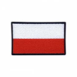 Flag of Poland 5.5 x 3.5 cm (black border)