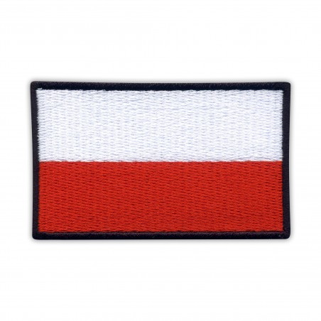 Flag of Poland ( 7,2 cm x 4,5 cm )  black edge