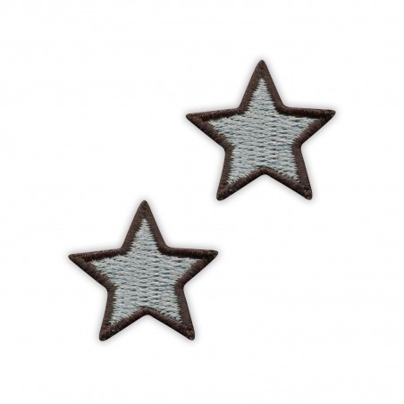 Set of 2 Little Stars - gray