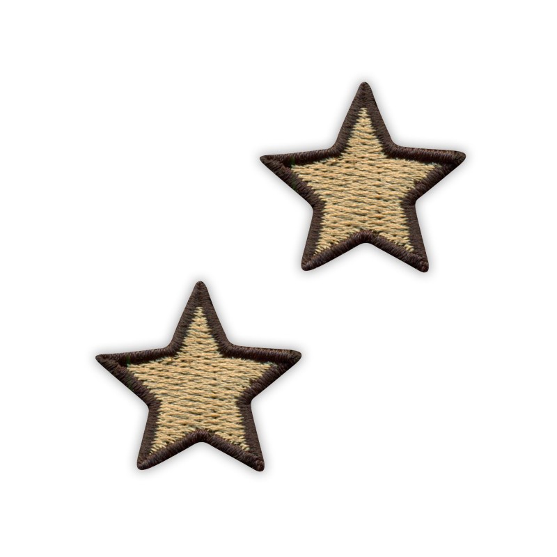 Set of 2 Little Stars - sand beige