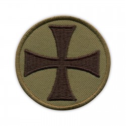 The Templar Cross - round patch, subdued