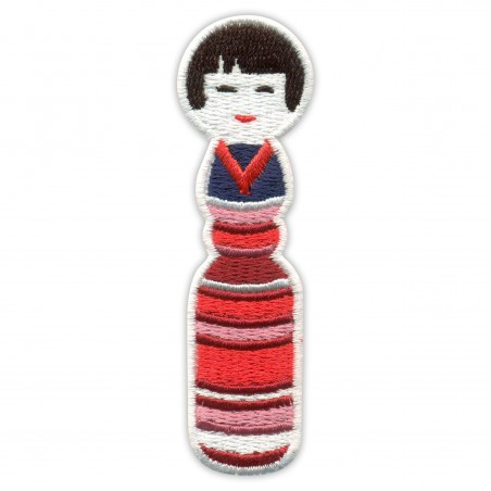 Japanese Kokeshi Doll -  striped, tall