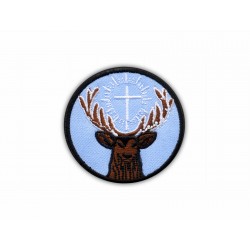 Symbol St. Hubert-the patron saint of hunters, blue background