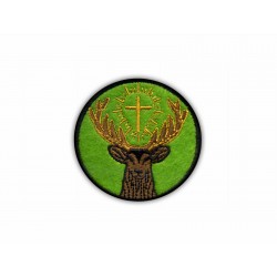 Symbol St. Hubert-the patron saint of hunters, green background