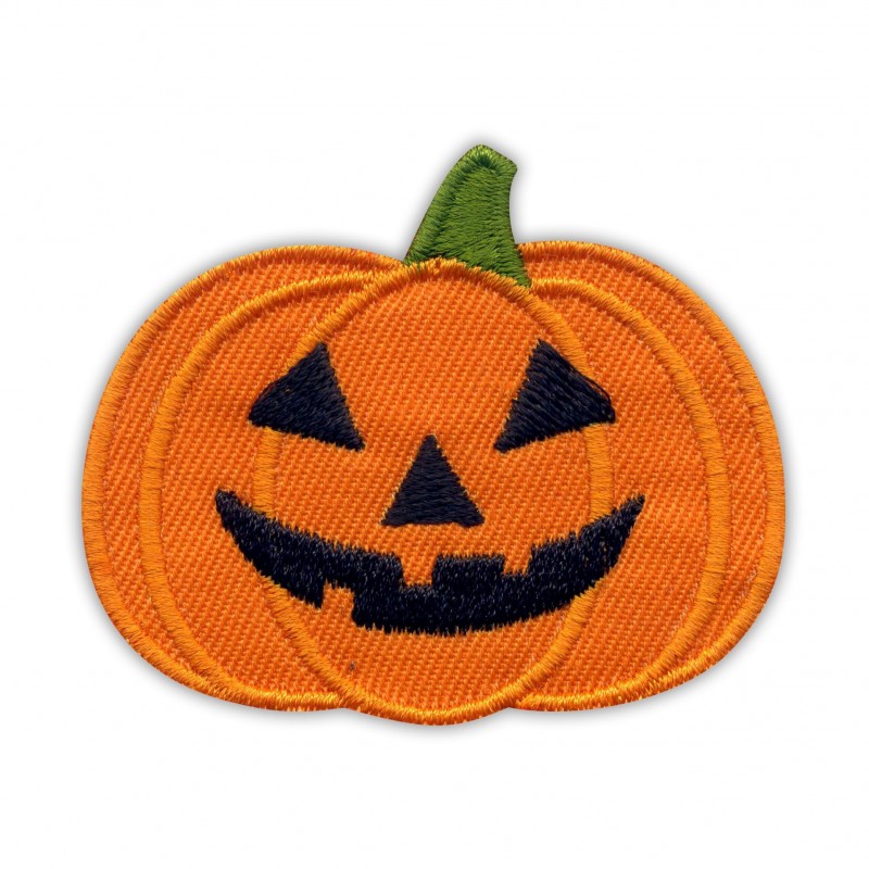 Jack-o'-lantern Happy Halloween 3.5" Embroidered Iron or Sew-on Patch
