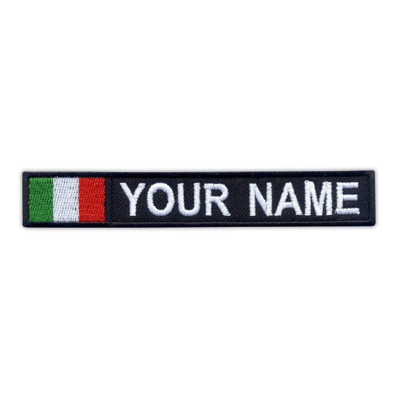 Name Patch with flag of Italy