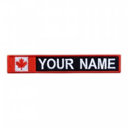 Name Patch with flag 5" x 0.8" - various flags